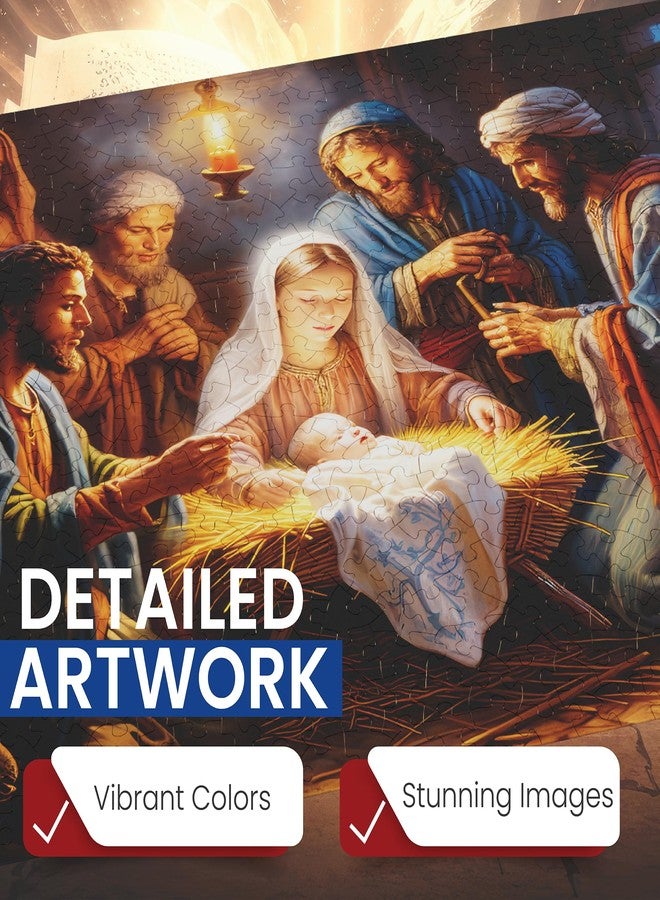 Steadfast Selections 500 pc 4-in-1 Christian Puzzles for Adults, Nativity, Bible, Religious Puzzles for Adults, Religious Jigsaw Puzzles - Image 3